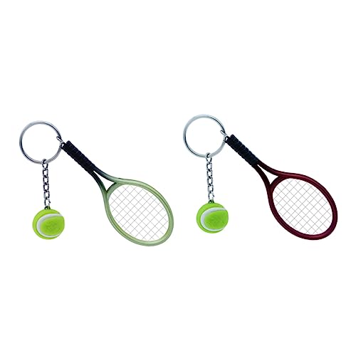 WESIEVYA 2 Stück Kreativer Tennisschläger Schlüsselanhänger Und Charm Tennisball Schlüsselanhänger Ideal Tennis Deko Und Für Tennisliebhaber Hochwertige Verarbeitung Perfekt von WESIEVYA