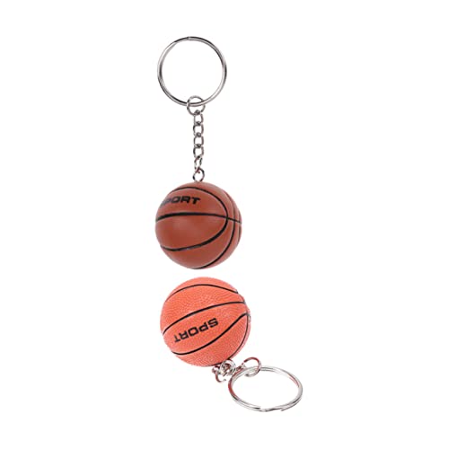 WESIEVYA 2st Basketball-schlüsselanhänger Anhänger Zum Aufhängen Einer Tasche Reizendes Basketballschlüsseldekor Sportbälle Schlüsseldekor Schlüsselanhänger- Legierung Brown von WESIEVYA