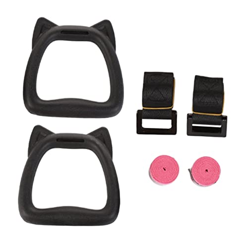 WESIEVYA 4 Sets Kinder Turnringe Affenringe Türaufhängeringe Klimmzugringe Turnringe Turngeräte Gymnastikringe Dehngeräte Ring Für Nylon Gurtband von WESIEVYA