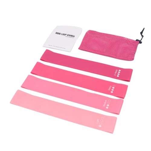 WESIEVYA 4 Stück Widerstandsband Übungsschleife Elastische Fitnessbänder Rosa Für Pull Up Hilfe Yoga Und Fitnesstraining Ideal Für Mädchen Und Frauen Vielseitig Einsetzbar von WESIEVYA