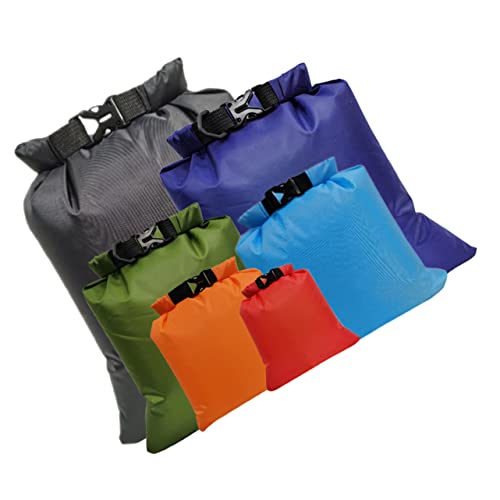 WESIEVYA 6 Stück Rolle wasserdichte Outdoor-Tasche Kompressions-trockensack Tasche Für Draußen Nasse Tasche Outdoor-trockensack Tragbare Treibtasche Trockenbeutel Polyester-TAFT-gewebe von WESIEVYA