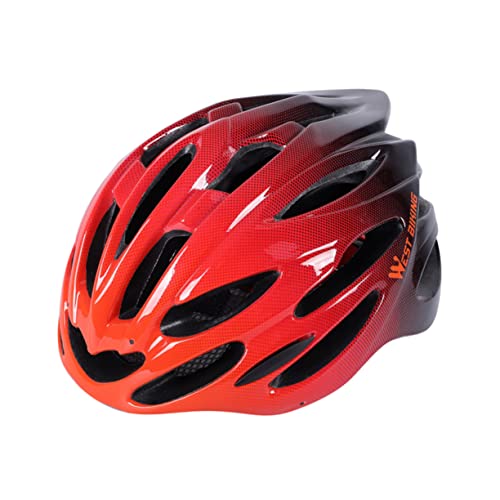 WESIEVYA Fahrradhelm Rennradhelm Schutzhelm Helm Für Fahrrad Universeller Helm Mountainbike-Helm Helm Zum Radfahren STK Rot von WESIEVYA