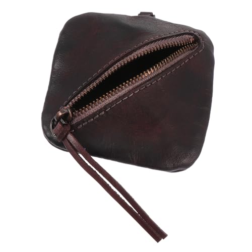 WESIEVYA Geldbörse Vintage Münzbeutel Reisebrieftasche Kartenetui für Männer Kreditkartenetui für Damen Pocket Wallet damenbörse small Wallet Geldbeutel Damenhandtasche Echtes Leder Coffee von WESIEVYA