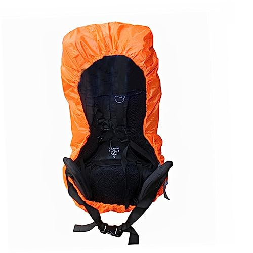 WESIEVYA Outdoor Regenschutzhülle Für 50 80 L Rucksack Wasserdicht Orange Ideal Für Wandern Camping Und Radfahren Reflexstreifen Für Erhöhte Sichtbarkeit von WESIEVYA