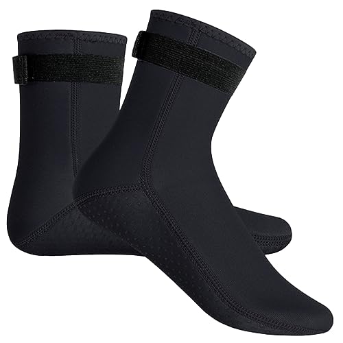 WESIEVYA wasserdichte Wärmesocken Zum Tauchen Unisex Neopren Schwimmsocken Winter Schwimmsocken Für Männer Und Frauen XS Schwarz von WESIEVYA