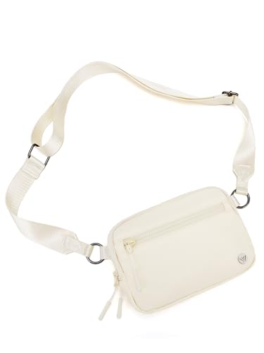 WESTBRONCO Kleine Umhängetasche für Damen, Nylon, mit verstellbarem Riemen, Mini-Umhängetasche, Schultertasche, Reisen, Workout, Beige, Small, Beige WESTBRONCO Kleine Umhängetasche für Damen, Nylon, mit verstellbarem Riemen, Mini-Umhängetasche, Schultertasche, Reisen, Workout, Beige, Small, Beige von WESTBRONCO