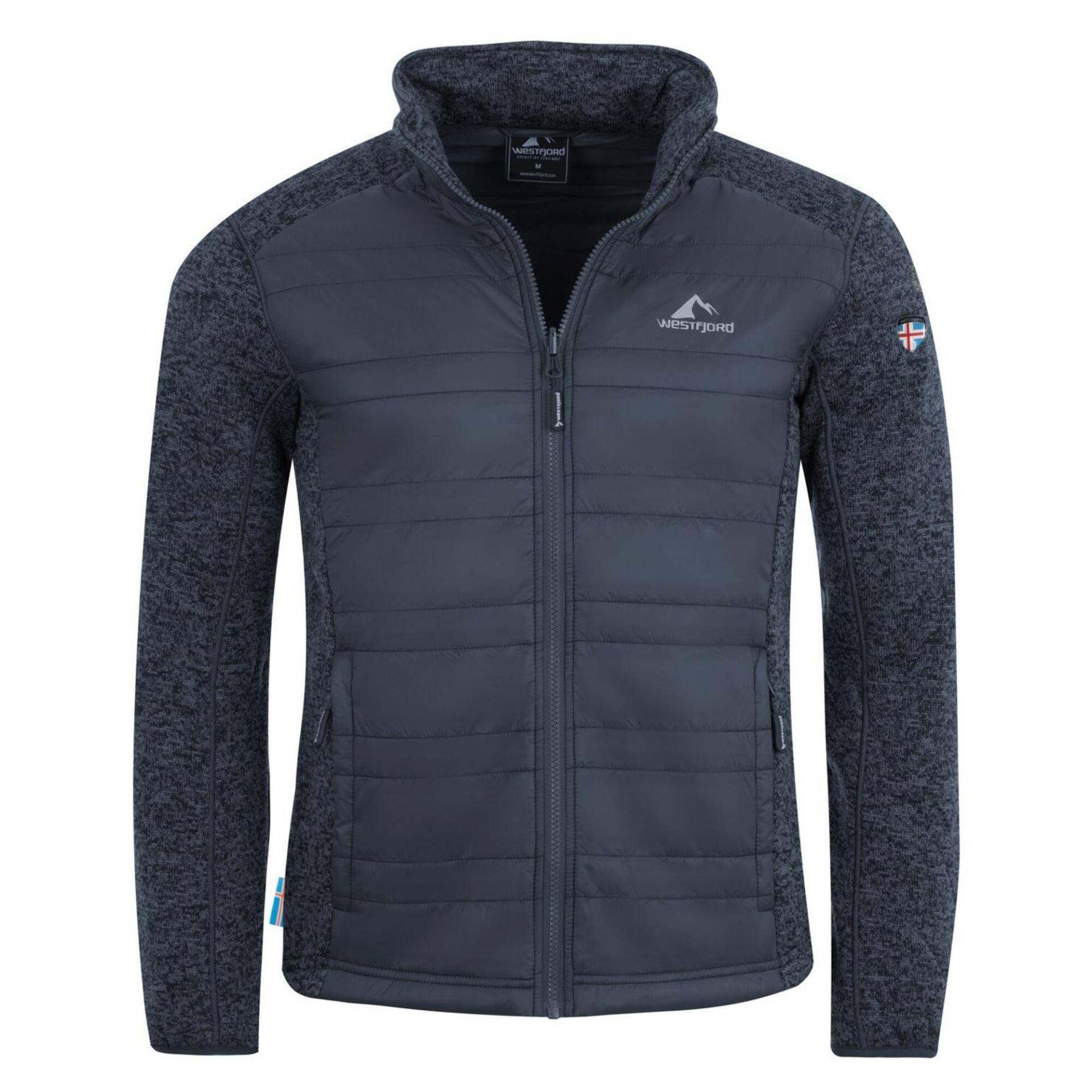 Herren Fleece Jacke Gullfoss Grau-Blau von WESTFJORD