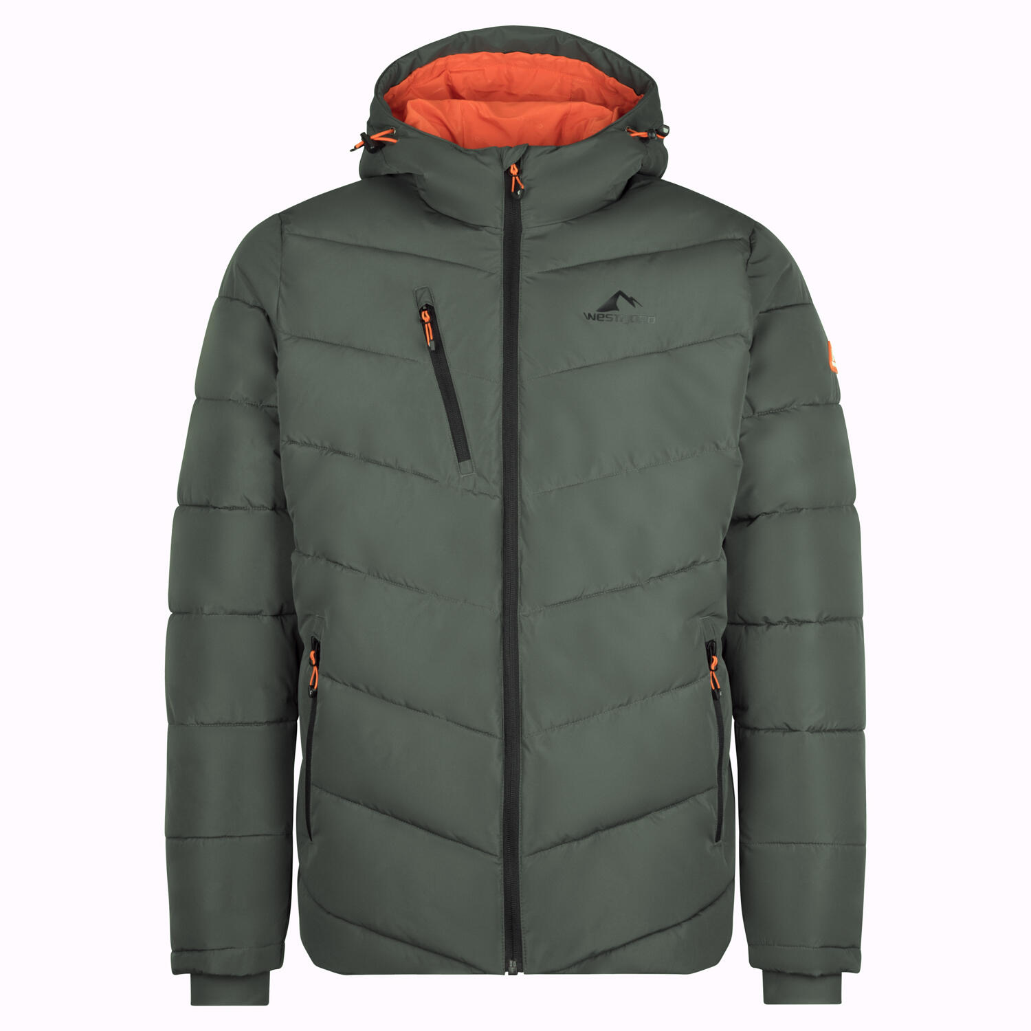 wasserabweisende. winddichte Jacke Männer KIRKJUFELL Dunkle Olive/Schwarz/Orange von WESTFJORD