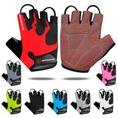 Fahrradhandschuhe, Halbfinger nisex, gepolsterte Griffe, Handfläche, Fahrrad, Sommer, Reiten, MTB-Fahrradhandschuhe für Männer und Frauen, rutschfest, fingerlos, kurz, Mountainbike, Ausfahrt, Sport Fahrradhandschuhe, Halbfinger nisex, gepolsterte Griffe, Handfläche, Fahrrad, Sommer, Reiten, MTB-Fahrradhandschuhe für Männer und Frauen, rutschfest, fingerlos, kurz, Mountainbike, Ausfahrt, Sport von WESTWOOD FOX