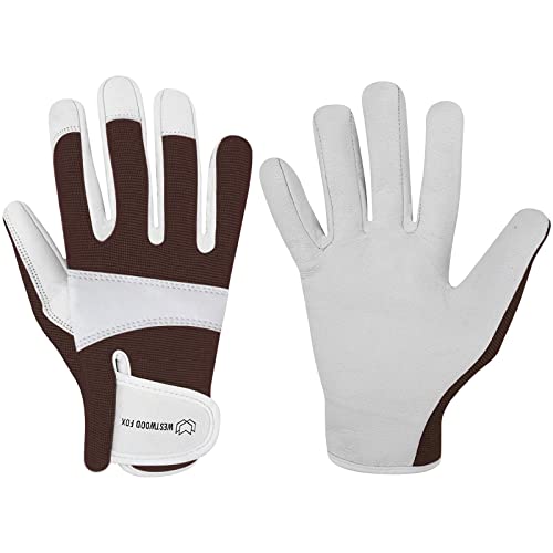 WESTWOOD FOX Gartenhandschuhe aus Leder,robuste Arbeitshandschuhe für Damen und Herren, Gartenwerkzeuge, Mechaniker, atmungsaktiv, Gärtner, rutschfeste Rigger-Handschuhe (braun, S) WESTWOOD FOX Gartenhandschuhe aus Leder,robuste Arbeitshandschuhe für Damen und Herren, Gartenwerkzeuge, Mechaniker, atmungsaktiv, Gärtner, rutschfeste Rigger-Handschuhe (braun, S) von WESTWOOD FOX