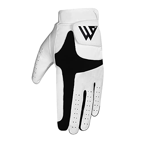 Golfhandschuh für Herren, linke Hand und rechts, rutschfester Ledergriff, flexibel, langlebig, Golfleistung (M/L, linke Hand (für Rechtshänder) von WESTWOOD FOX