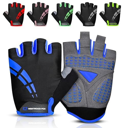 WESTWOOD FOX Fahrradhandschuhe für Herren und Damen Halbfinger-Gel-gepolsterte rutschfeste Mountainbike-Handschuhe atmungsaktive Stoßdämpfung griffige Handfläche WESTWOOD FOX Fahrradhandschuhe für Herren und Damen Halbfinger-Gel-gepolsterte rutschfeste Mountainbike-Handschuhe atmungsaktive Stoßdämpfung griffige Handfläche von WESTWOOD FOX