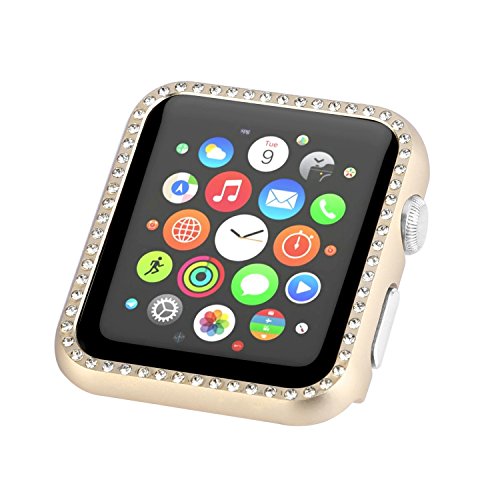 Hülle Metall Kompatibel mit Apple Watch Series 9 41mm Glitzer, Edelstahl Kratzfest Gehäuse Bling Strass Schutzcase Stoßfeste Aluminium Schutztasche Kompatibel mit Apple iwatch 41mm Serie 7/8/9 Hülle Metall Kompatibel mit Apple Watch Series 9 41mm Glitzer, Edelstahl Kratzfest Gehäuse Bling Strass Schutzcase Stoßfeste Aluminium Schutztasche Kompatibel mit Apple iwatch 41mm Serie 7/8/9 von WFCKPQF