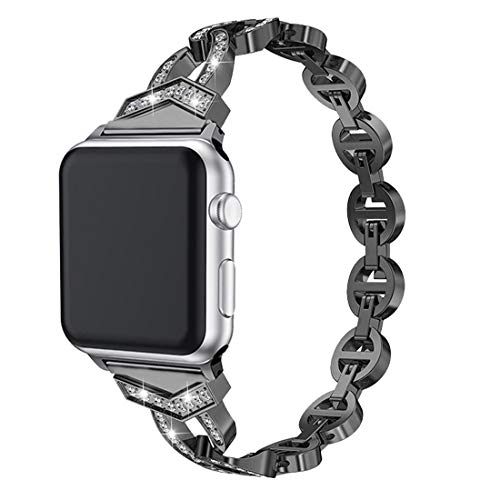 Glitzer Armband Kompatibel mit Apple Watch 38mm Edelstahl, Bling Diamant Armbänder Metall Ersatzarmband Einstellbar Uhrenarmband Kompatibel mit iWatch 38mm 40mm 41mm 42mm Serie SE/10/9/8/7/6/5/4/3/2/1 Glitzer Armband Kompatibel mit Apple Watch 38mm Edelstahl, Bling Diamant Armbänder Metall Ersatzarmband Einstellbar Uhrenarmband Kompatibel mit iWatch 38mm 40mm 41mm 42mm Serie SE/10/9/8/7/6/5/4/3/2/1 von WFCKPQF