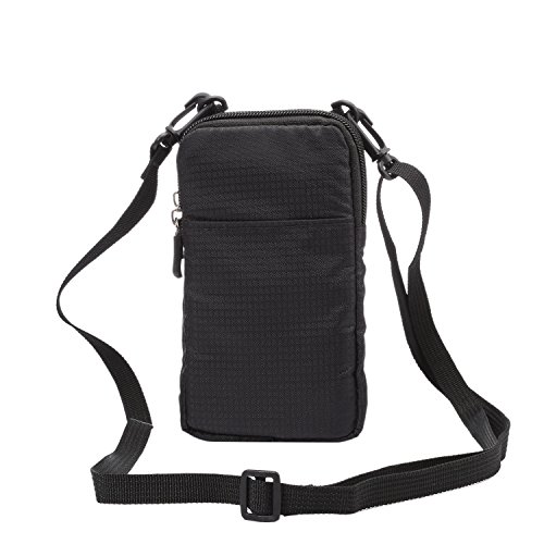 Handy Schultertasche Herren, Männer Gürteltasche mit Gürtelschlaufe Universal, Reißverschluss Handy Umhängetaschen Hüfttaschen Bauchtasche Nylon Doppelschicht Herrentasche mit Gürtelclip Messenger Bag Handy Schultertasche Herren, Männer Gürteltasche mit Gürtelschlaufe Universal, Reißverschluss Handy Umhängetaschen Hüfttaschen Bauchtasche Nylon Doppelschicht Herrentasche mit Gürtelclip Messenger Bag von WFCKPQF