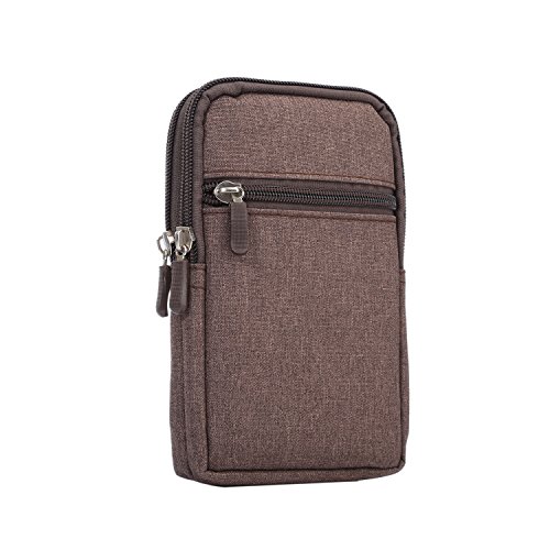 Herren Handy Gürteltasche mit Clip, Universal Handytasche für Handy Klein, Vertikal Bauchtasche Doppelte Umhängetasche Portemonnaie für Handgelenktasche Camping Wandern Taille Outdoor Gürtel Tasche Herren Handy Gürteltasche mit Clip, Universal Handytasche für Handy Klein, Vertikal Bauchtasche Doppelte Umhängetasche Portemonnaie für Handgelenktasche Camping Wandern Taille Outdoor Gürtel Tasche von WFCKPQF
