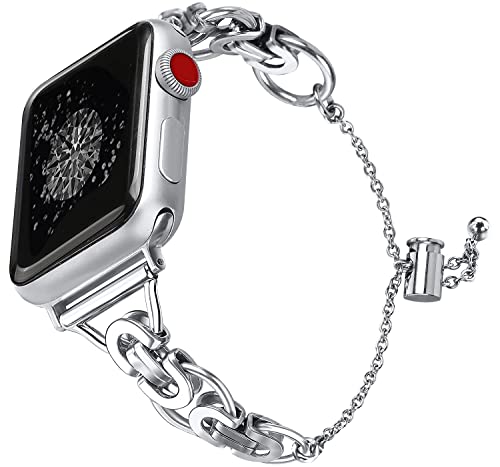 Kompatibel mit Apple Watch 3 Metall Armband 42mm, Einstellbar Edelstahl Uhrenarmband Glitzer Ersatzband mit Metallschließe für iWatch 42mm 44mm 45mm 46mm Ultra 1/2 49mm Series SE 10 9 8 7 6 5 4 3 2 1 Kompatibel mit Apple Watch 3 Metall Armband 42mm, Einstellbar Edelstahl Uhrenarmband Glitzer Ersatzband mit Metallschließe für iWatch 42mm 44mm 45mm 46mm Ultra 1/2 49mm Series SE 10 9 8 7 6 5 4 3 2 1 von WFCKPQF