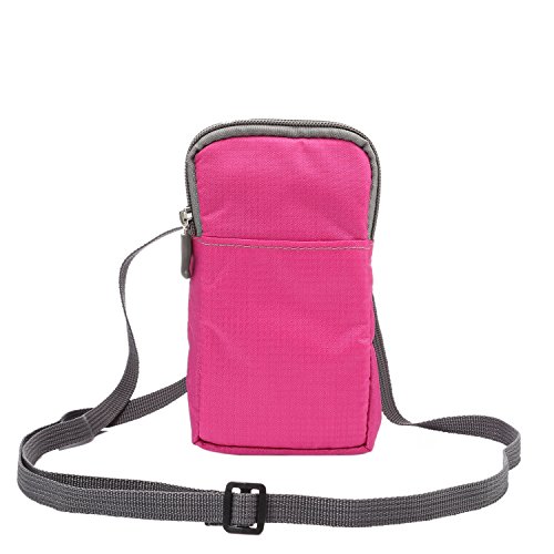 Universal Handy Umhängetasche, Heren Damen Handytasche zum Umhängen, Doppelte Schulterrie Geldbörse Handy Bauchtasche Herren Crossbody Schultertasche Messenger Bag Handgelenktasche mit Kartenschlitz Universal Handy Umhängetasche, Heren Damen Handytasche zum Umhängen, Doppelte Schulterrie Geldbörse Handy Bauchtasche Herren Crossbody Schultertasche Messenger Bag Handgelenktasche mit Kartenschlitz von WFCKPQF
