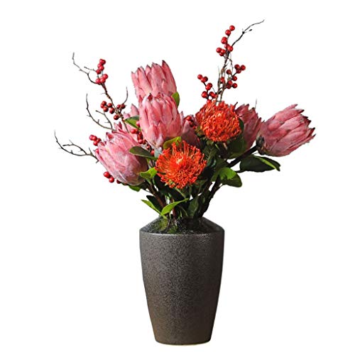 Dekor Künstliche Blumen mit Vase, Künstliche Kunstblumen mit Vase, Künstliche Blumen in Keramiktöpfen, Künstlicher Blumenstrauß mit Vase für Hochzeitsfeier-Dekor, Kunstblumen-Arrangements, Ornamente von WFRUEDWC