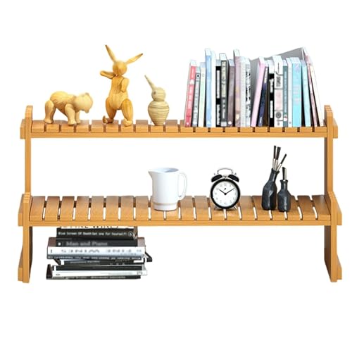 WFRUEDWC Desktop-Bücherregal-Organizer, kleines Nanzhu-Schreibtischregal für die Oberseite des Schreibtisches – Schreibtisch-Organizer und Aufbewahrung, Kabinenregal-Organizer für Teetassen, Schuhe von WFRUEDWC