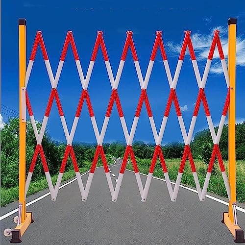 WFRUEDWC Einziehbarer Zaun, einziehbarer Verkehrszaun, einfach zu montieren, mit 2 Rädern, für Verkehrsbarrieren in Schulen (rot 1,2 x 6 m) von WFRUEDWC