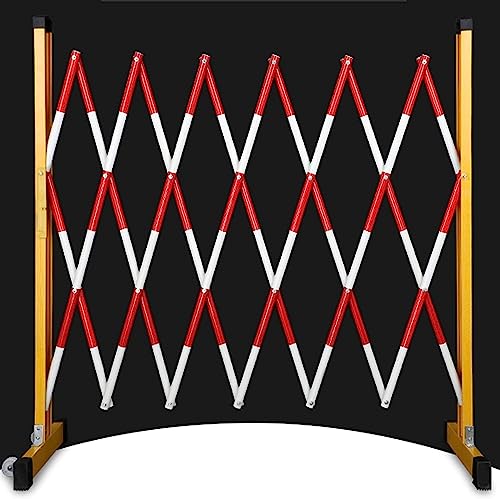 WFRUEDWC Faltbare Absperrung, einziehbarer Zaun, einfach zu montieren, flexibles mobiles Absperrtor, (rot 1,2 x 2,5 m) von WFRUEDWC