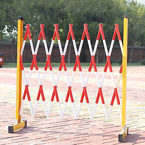 WFRUEDWC Faltbare Barrikade, zusammenklappbare Barrikade, erweiterbar, Barrikadenzaun, Leitplanke, Trennung, Menschenblockierung (Rot, 1,2 x 5 m) von WFRUEDWC