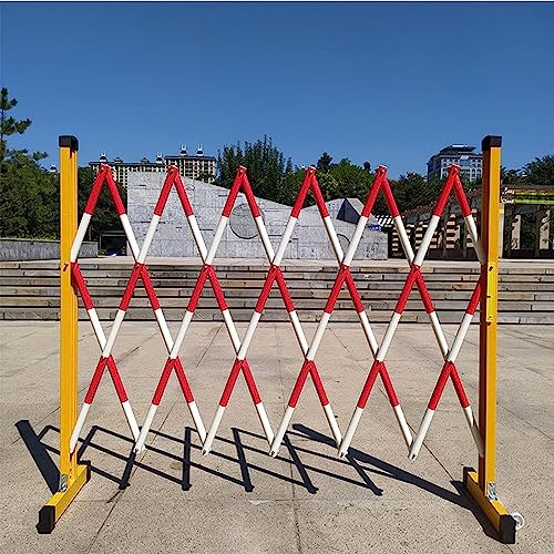 WFRUEDWC Isolierter einziehbarer Zaun, einziehbarer Absperrzaun, Verkehrszaun mit zwei Rädern für Veranstaltungsgelände und Schule (rot, 1,2 x 2,5 m) von WFRUEDWC