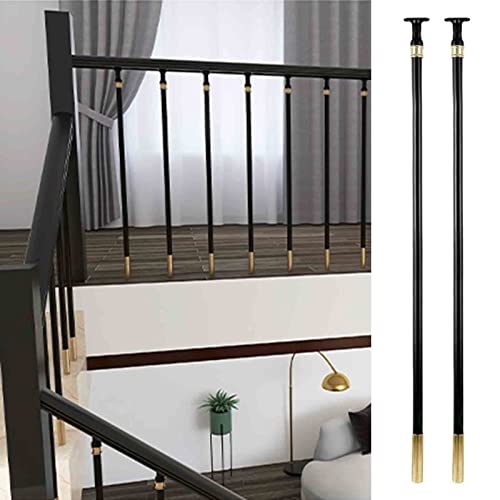 WFRUEDWC Packung 1/2/5/7/10 Runde Baluster Treppenspindeln Set, Deck Baluster Säule Geländer Spindelpfosten, für Haus Dachboden Innenhof Villa Garten (Size : Pack 2) von WFRUEDWC