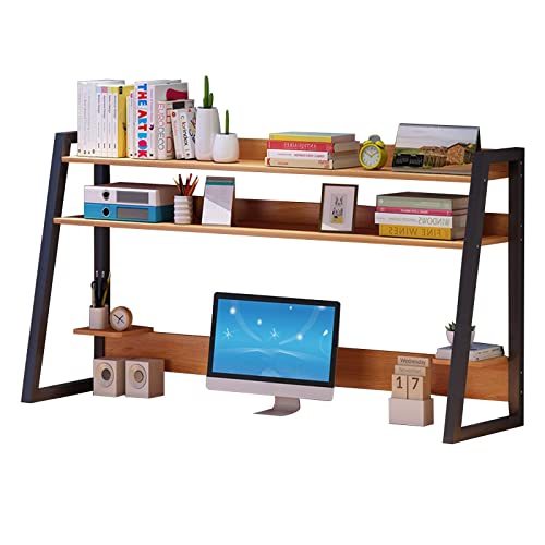 WFRUEDWC Schreibtisch-Bücherregal/Bücherregal – Computer-Schreibtisch-Bücherregal, Büro-Bücherregal, Schreibtisch-Organizer, freistehendes Schreibtischregal, Heimdekor-Büro-Bücherregal von WFRUEDWC