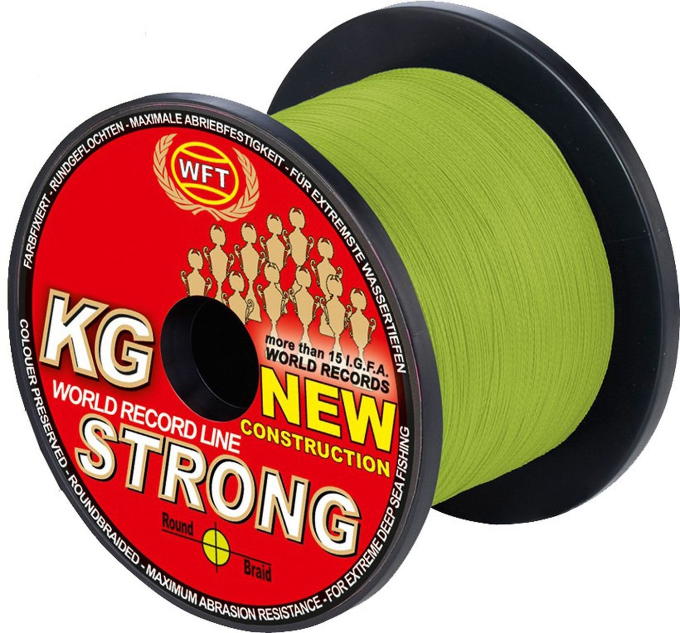 WFT Angelschnur WFT 51KG Strong Schnur chartreuse 0,32mm 1000m, (1000-St) WFT Angelschnur WFT 51KG Strong Schnur chartreuse 0,32mm 1000m, (1000-St) von WFT
