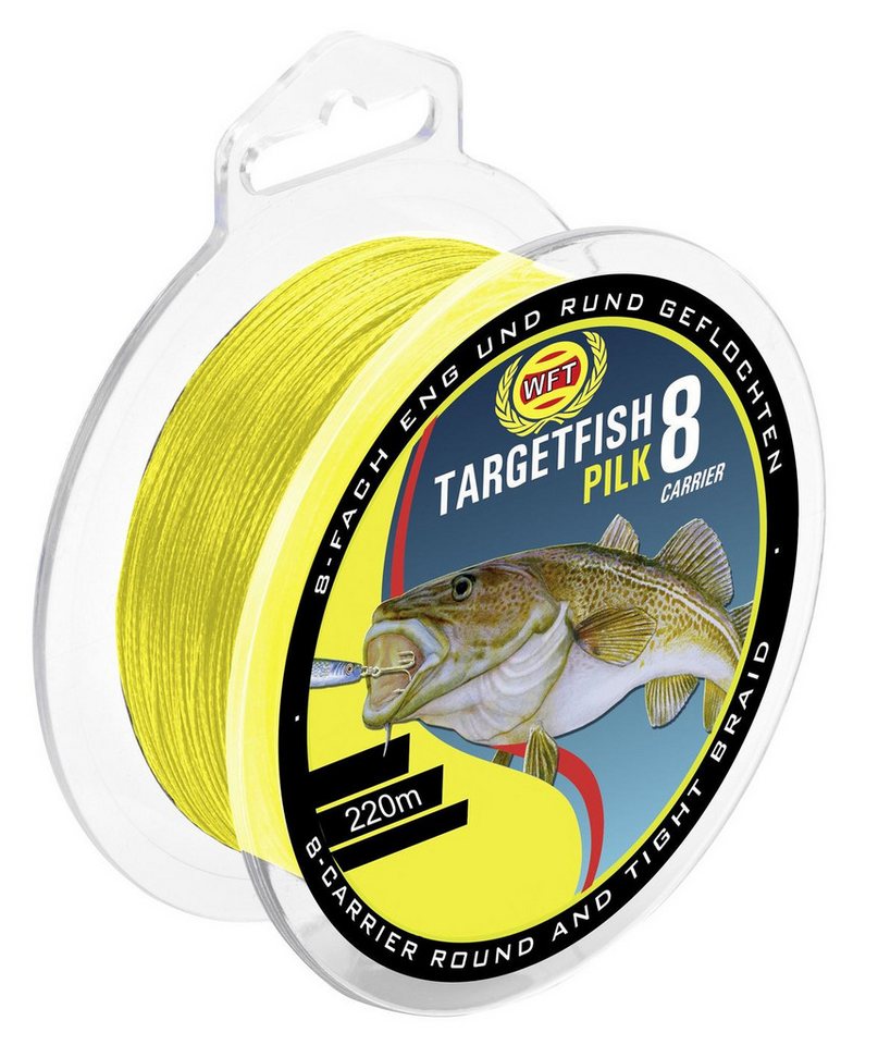 WFT Angelschnur WFT TF8 Pilk gelb 220m - geflochtene Meeresschnur, 0.15 m Länge, 0.15 mm Fadendurchmesser, (220-St) WFT Angelschnur WFT TF8 Pilk gelb 220m - geflochtene Meeresschnur, 0.15 m Länge, 0.15 mm Fadendurchmesser, (220-St) von WFT