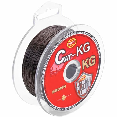 WFT Cat 70kg 0,55mm braun - 300m geflochtene Angelschnur, Schnur zum Welsangeln, Wallerschnur WFT Cat 70kg 0,55mm braun - 300m geflochtene Angelschnur, Schnur zum Welsangeln, Wallerschnur von WFT