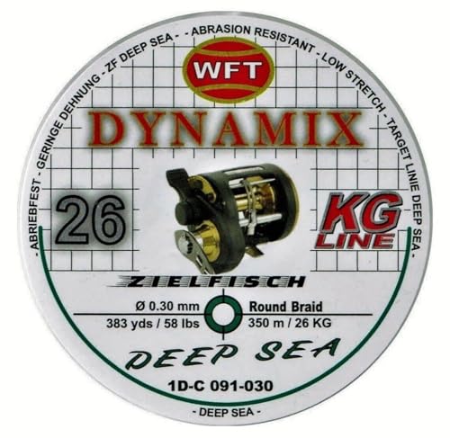 WFT Dynamix Round Deep Sea grün 520m, geflochtene Schnur zum Meeresangeln, Meeresschnur für Tiefsee, Schnur für Multirolle, 0,30mm 26kg WFT Dynamix Round Deep Sea grün 520m, geflochtene Schnur zum Meeresangeln, Meeresschnur für Tiefsee, Schnur für Multirolle, 0,30mm 26kg von WFT