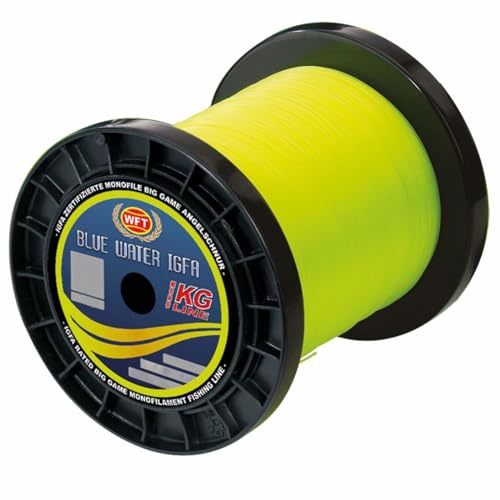 WFT IGFA 130lbs 65kg Lime 1,10mm - 1000m monofile Angelschnur, Meeresschnur, Monofilschnur zum Angeln von WFT