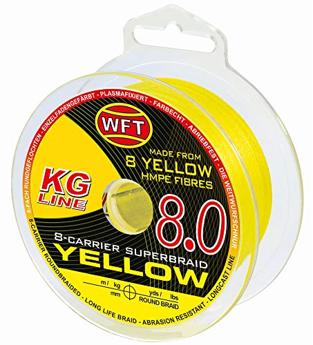 WFT KG 8 gelb 600m - Geflochtene Angelschnur, Durchmesser/Tragkraft:0.22mm / 29kg Tragkraft WFT KG 8 gelb 600m - Geflochtene Angelschnur, Durchmesser/Tragkraft:0.22mm / 29kg Tragkraft von WFT