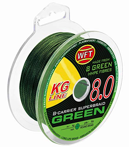 WFT KG 8 grün 150m - Geflochtene Angelschnur, Durchmesser/Tragkraft:0.08mm / 9kg Tragkraft WFT KG 8 grün 150m - Geflochtene Angelschnur, Durchmesser/Tragkraft:0.08mm / 9kg Tragkraft von WFT