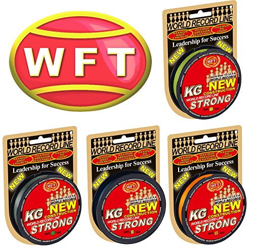 WFT KG Strong 300m 0,25mm 39kg, geflochtene Schnur, Meeresschnur, Angelschnur, Geflechtschnur, Farbe:Orange von WFT