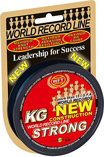 WFT KG STRONG 300m 0,25mm 39kg, geflochtene Schnur, Meeresschnur, Angelschnur, Geflechtschnur, Farbe:multicolor von WFT