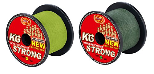 WFT KG Strong 600m 0,08mm 10kg, geflochtene Schnur, Meeresschnur, Angelschnur, Geflechtschnur, Farbe:Grün WFT KG Strong 600m 0,08mm 10kg, geflochtene Schnur, Meeresschnur, Angelschnur, Geflechtschnur, Farbe:Grün von WFT