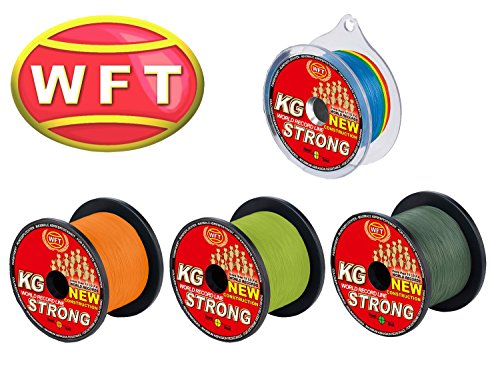WFT KG Strong 600m 0,22mm 32kg, geflochtene Schnur, Meeresschnur, Angelschnur, Geflechtschnur, Farbe:Gelb von WFT