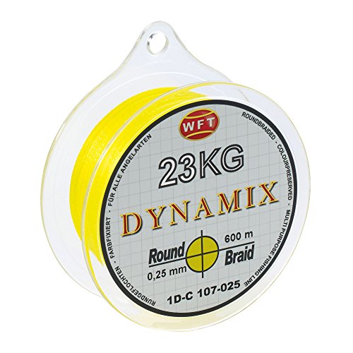 WFT Round Dynamix 600m geflochtene Angelschnur, Durchmesser:0.35mm;Farbe:Gelb von WFT