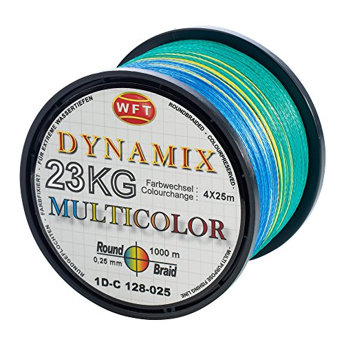 WFT Round Dynamix KG Multicolor 1000m geflochtene Schnur, Durchmesser:0.10mm WFT Round Dynamix KG Multicolor 1000m geflochtene Schnur, Durchmesser:0.10mm von WFT