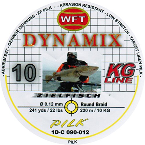 WFT Round Dynamix Pilk Yellow 220m, geflochtene Schnur zum Meeresangeln, Angelschnur für Norwegen, Durchmesser/Tragkraft:0.12mm / 10kg Tragkraft WFT Round Dynamix Pilk Yellow 220m, geflochtene Schnur zum Meeresangeln, Angelschnur für Norwegen, Durchmesser/Tragkraft:0.12mm / 10kg Tragkraft von WFT