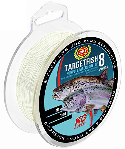 WFT TF8 Meerforelle & Forelle Trans 0,06mm 150m 3,6kg - Angelschnur zum Meerforellenangeln, geflochtene Schnur zum Forellenangeln von WFT