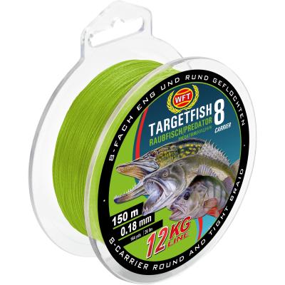 WFT TF8 Raubfisch chartreuse 150m 20Kg 0,22 von WFT