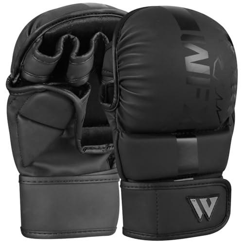WFX MMA-Handschuhe, Kampfsport-Handschuhe, Sparring, Grappling, Muay Thai, Käfigkampf, offene Handfläche, verstellbare Handgelenkstütze, Boxtraining, Kampfsport, Boxsack, Kickboxen, Maya (Schwarz, XL) WFX MMA-Handschuhe, Kampfsport-Handschuhe, Sparring, Grappling, Muay Thai, Käfigkampf, offene Handfläche, verstellbare Handgelenkstütze, Boxtraining, Kampfsport, Boxsack, Kickboxen, Maya (Schwarz, XL) von WFX