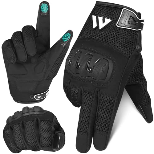 WFX Motorradhandschuhe, atmungsaktives Mesh, schützende Motorradhandschuhe, Vollfinger-Touchscreen, MTB-Fahren, BMX, ATV, Radfahren, Straßenrennen, Klettern, Motocross-Rennen für Männer und Frauen WFX Motorradhandschuhe, atmungsaktives Mesh, schützende Motorradhandschuhe, Vollfinger-Touchscreen, MTB-Fahren, BMX, ATV, Radfahren, Straßenrennen, Klettern, Motocross-Rennen für Männer und Frauen von WFX