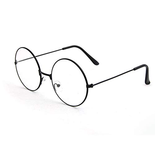 WFZ17 Vintage Unisex Brillenfassung Rund Kreis Metall Brillen Optische Brille Brillenfassung Schwarz von WFZ17