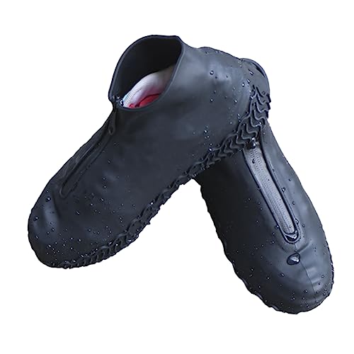 WHAMVOX 1 Paar Regen Stiefel Abdeckung Wasserdicht Schuhabdeckung mit Reißverschluss Outdoor-Zubehör Regenstiefelüberzug außen exstel falttü rutschfeste Schuhabdeckung Schuhe schutzhülle von WHAMVOX